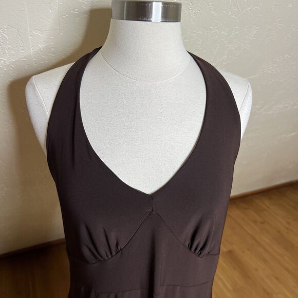Vintage Perseption Halter Dress Womens Medium Brown Y2k USA Whimsical - Picture 3 of 8